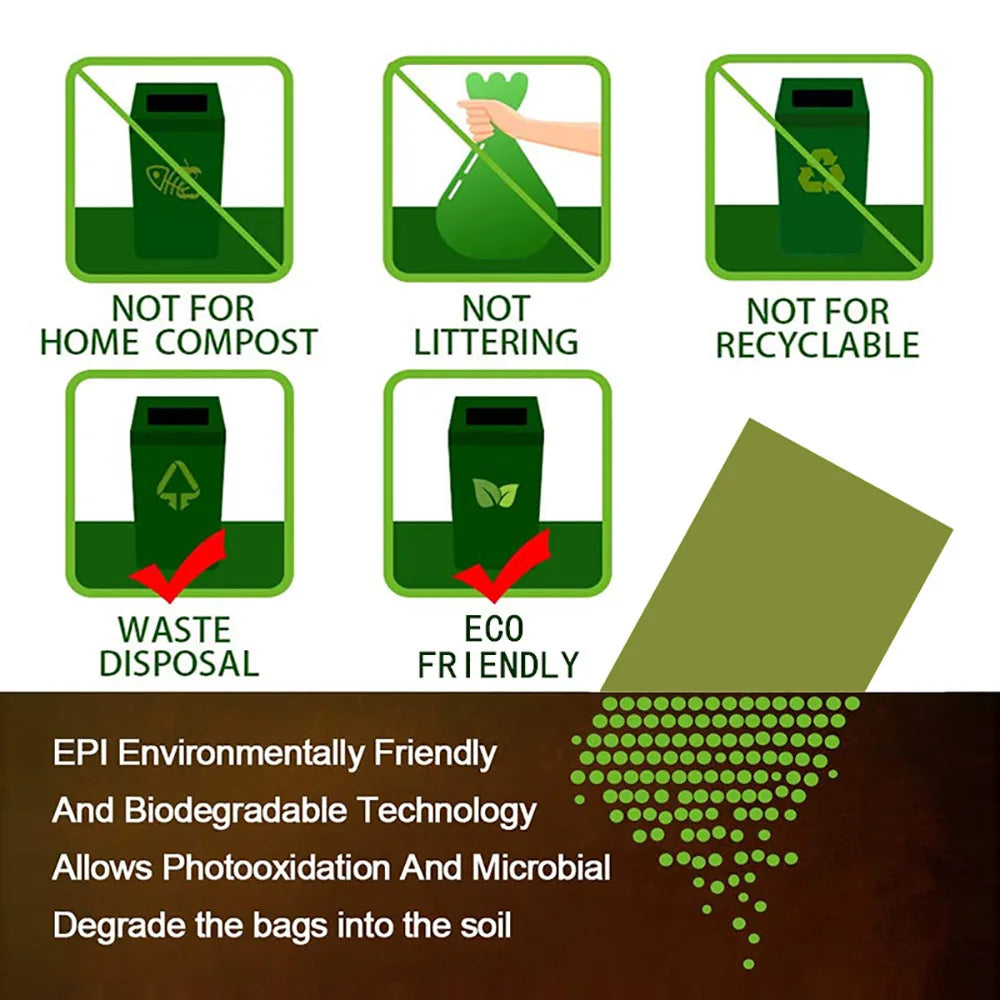 Large Biodegradable Dog Poop Bags - Leak-Proof, Strong, Scented Pet Waste