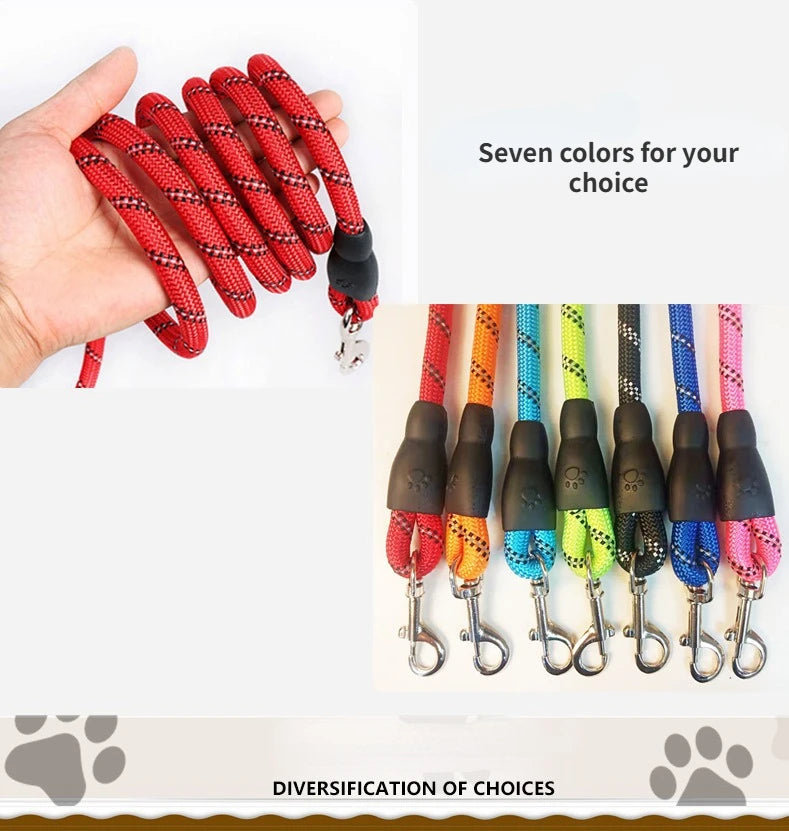 Reflective Anti-Lost Dog Leash: Durable Pet Traction Rope for Safe Walking