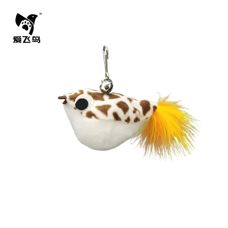 Premium Interactive Cat Feather Teaser Wand with Replaceable Heads and Bell